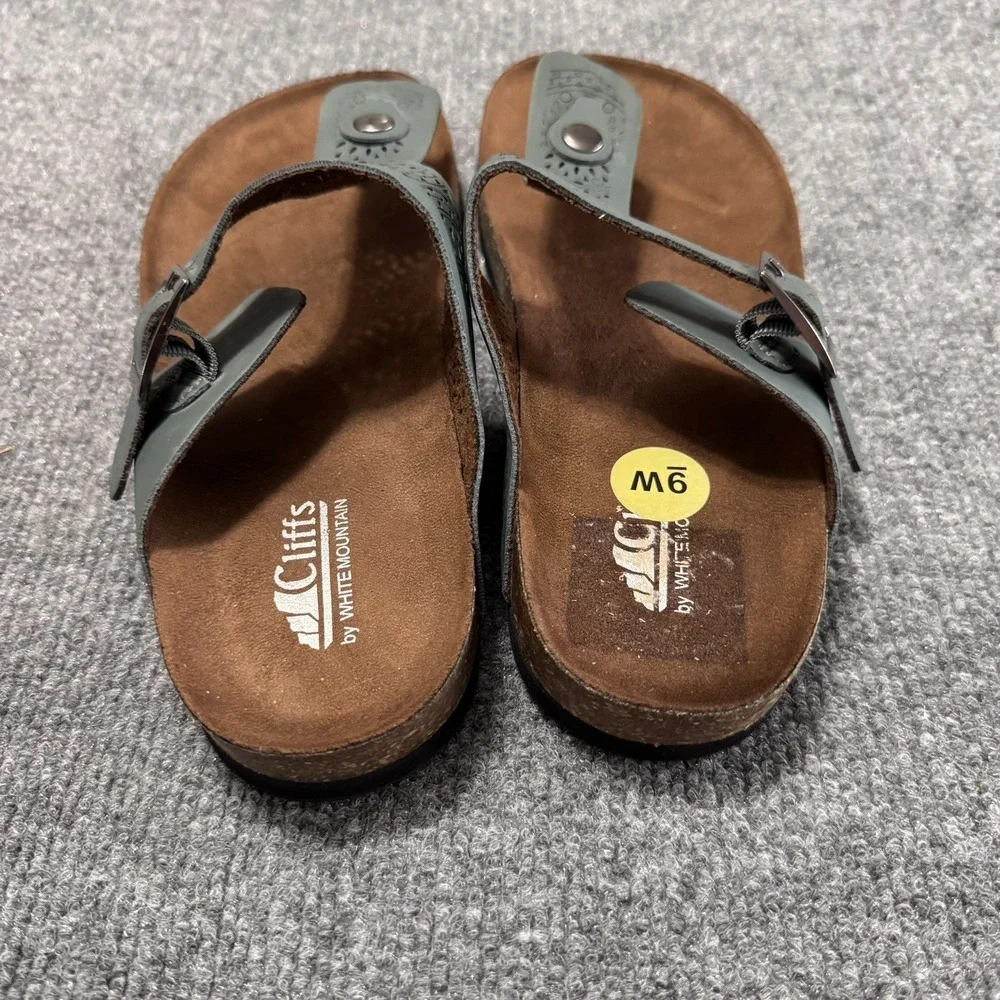 Cliffs by White Mountain Benedict Comfort Thong‎ Sandals Women's 9WIDE NWOT